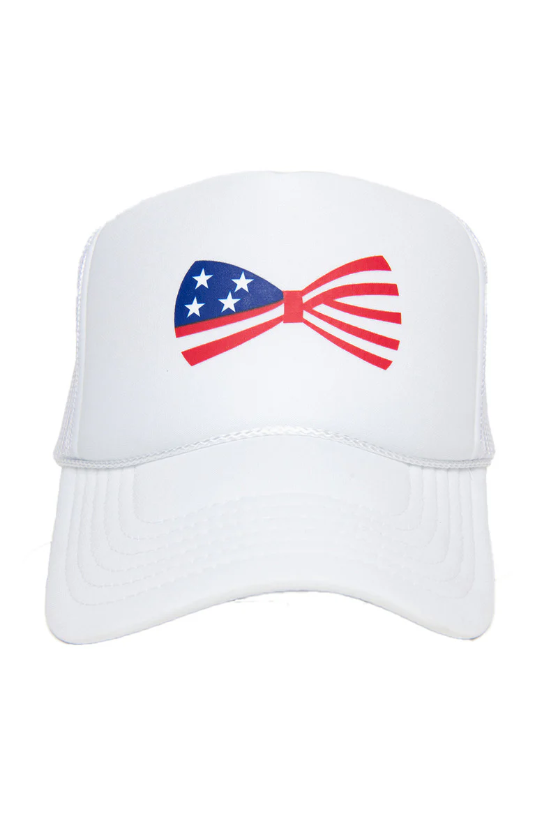 American Flag Bow Foam Hat - Image 2