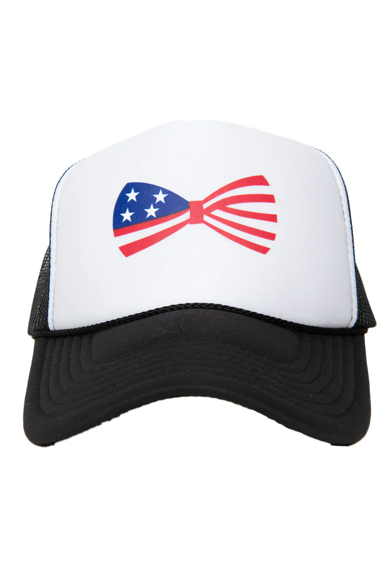 American Flag Bow Foam Hat - Image 3