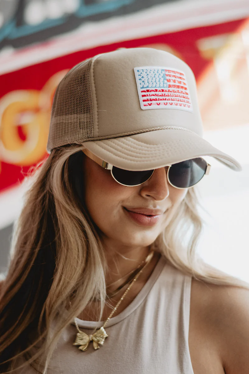 American Flag Foam Trucker Hat - Image 4