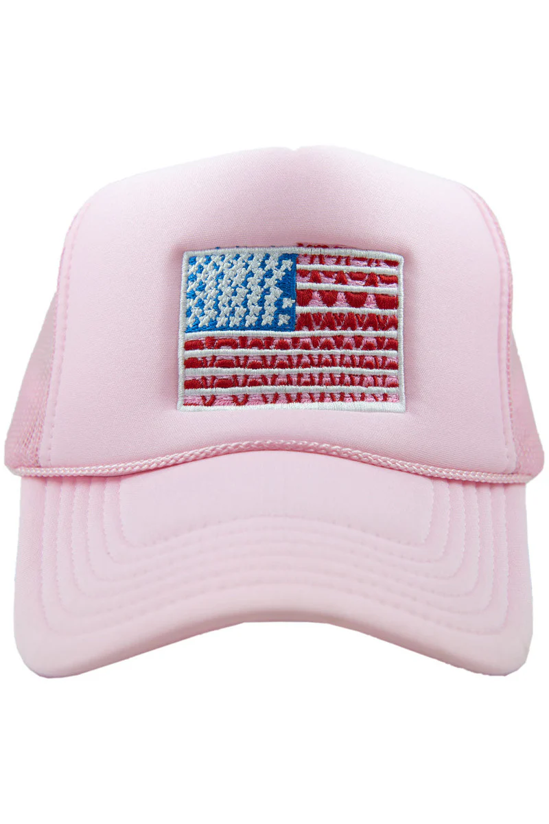 American Flag Foam Trucker Hat - Image 5