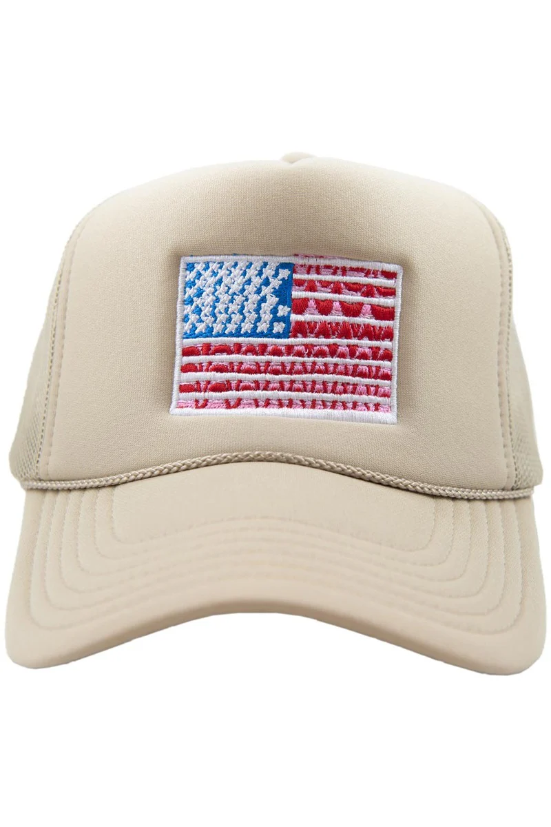 American Flag Foam Trucker Hat - Image 6