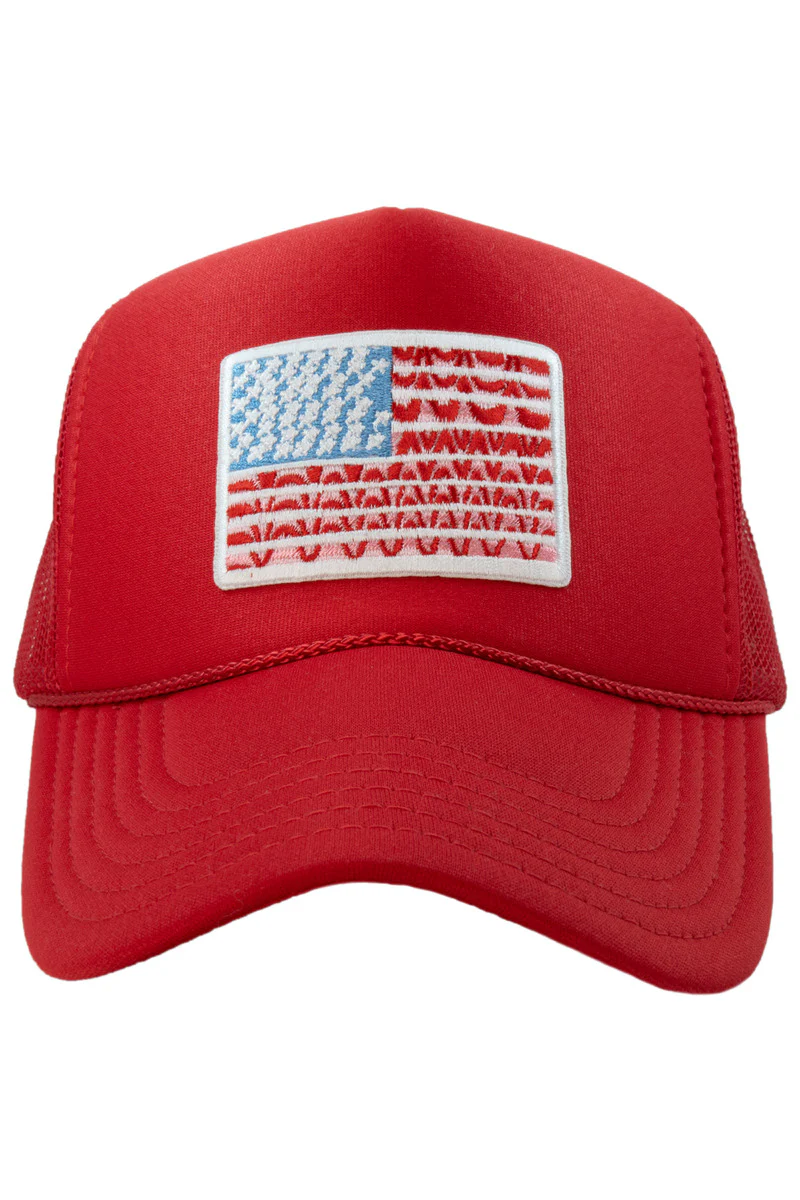American Flag Foam Trucker Hat - Image 7