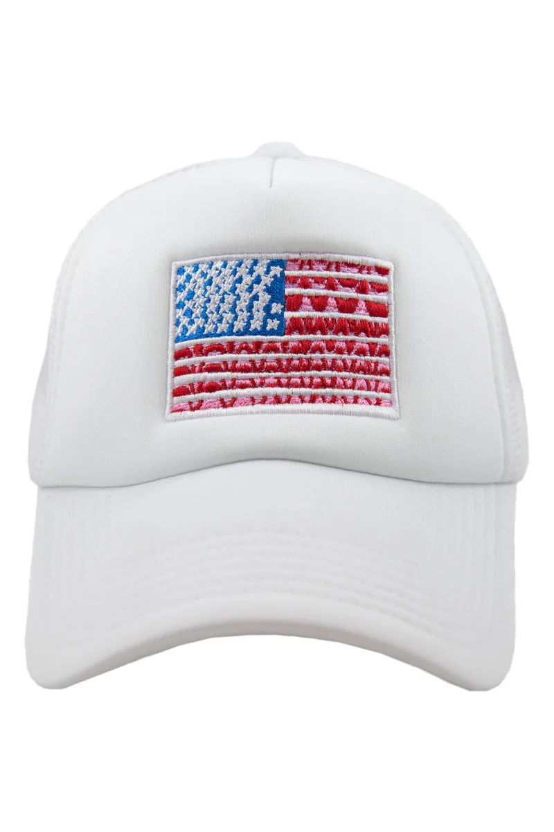 American Flag Foam Trucker Hat - Image 8