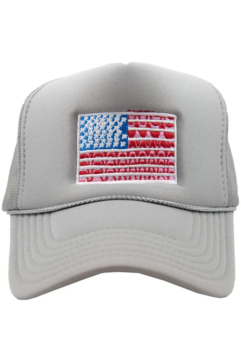 American Flag Foam Trucker Hat - Image 9