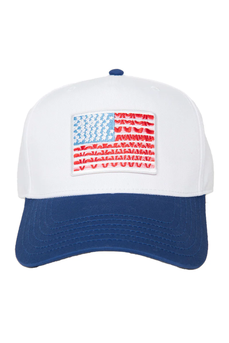 American Flag Two-Toned Hat - Image 3