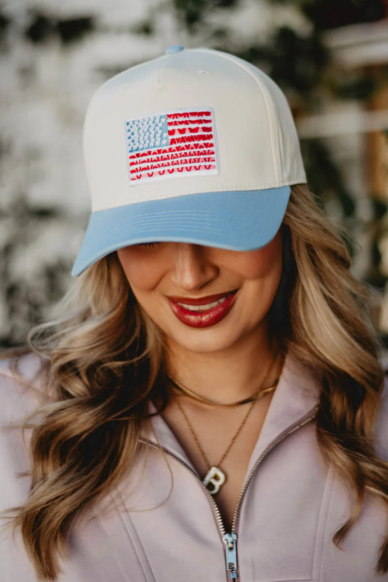 American Flag Vintage Style Hat - Image 2