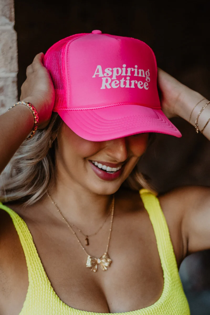 Aspiring Retiree Funny Trucker Hat - Image 2
