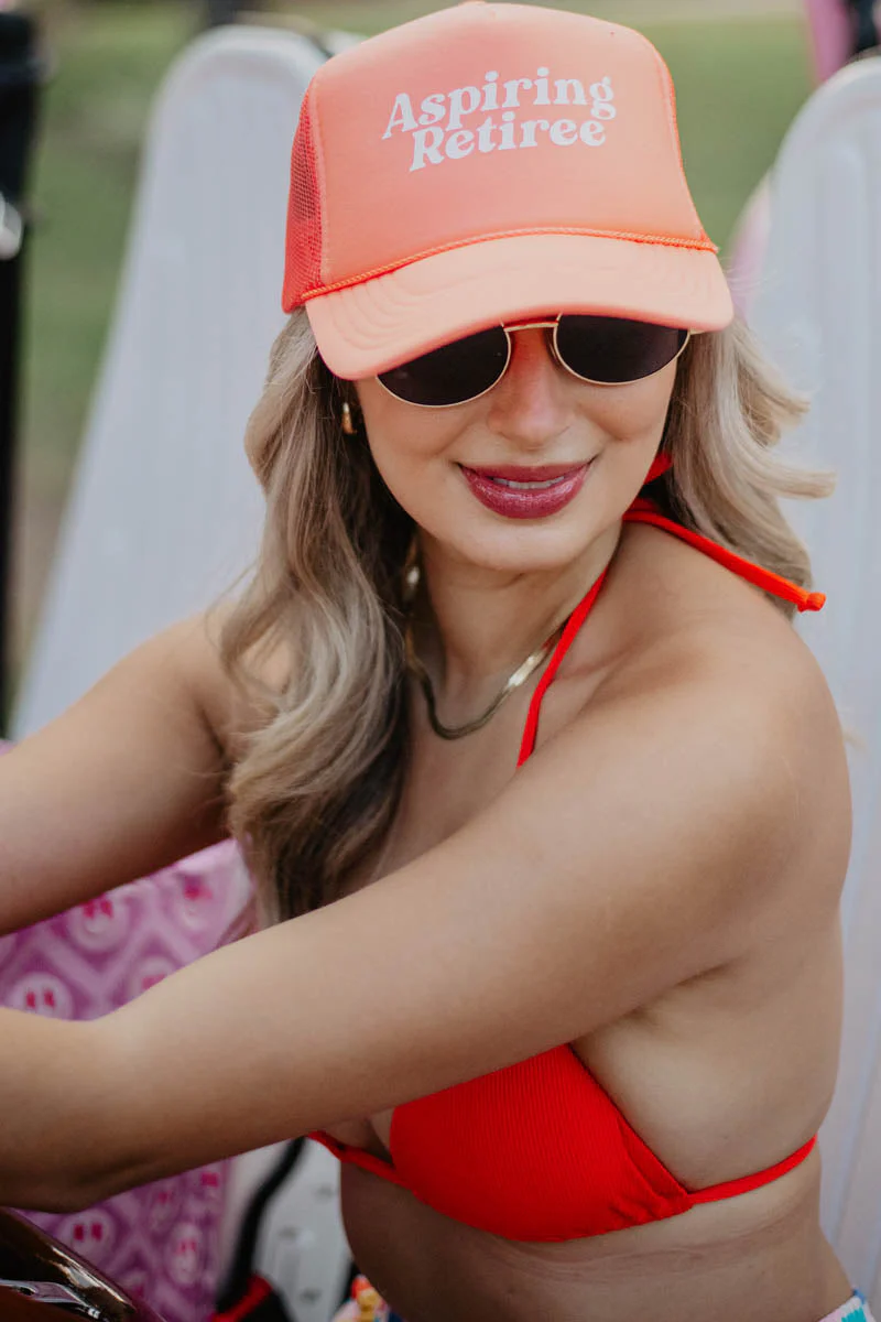 Aspiring Retiree Funny Trucker Hat - Image 4