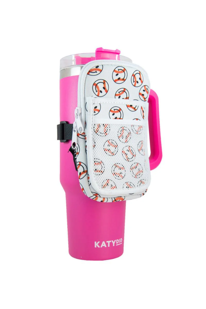 Baseball Happy Face Tumbler ZIPPER POUCH - Image 2