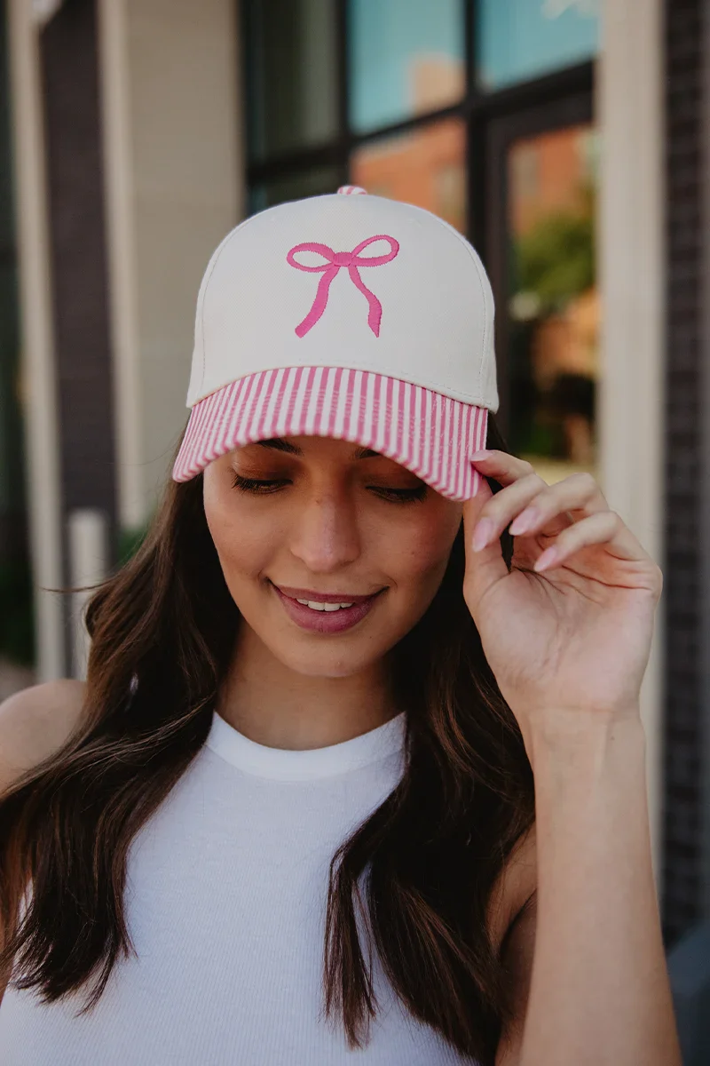Coquette Bow Vintage Two-Toned Hat