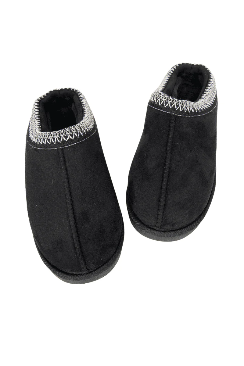 Black Embroidered Women's Slippers - Image 4