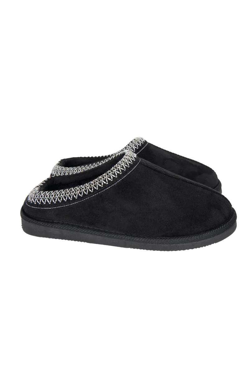 Black Embroidered Women's Slippers - Image 5
