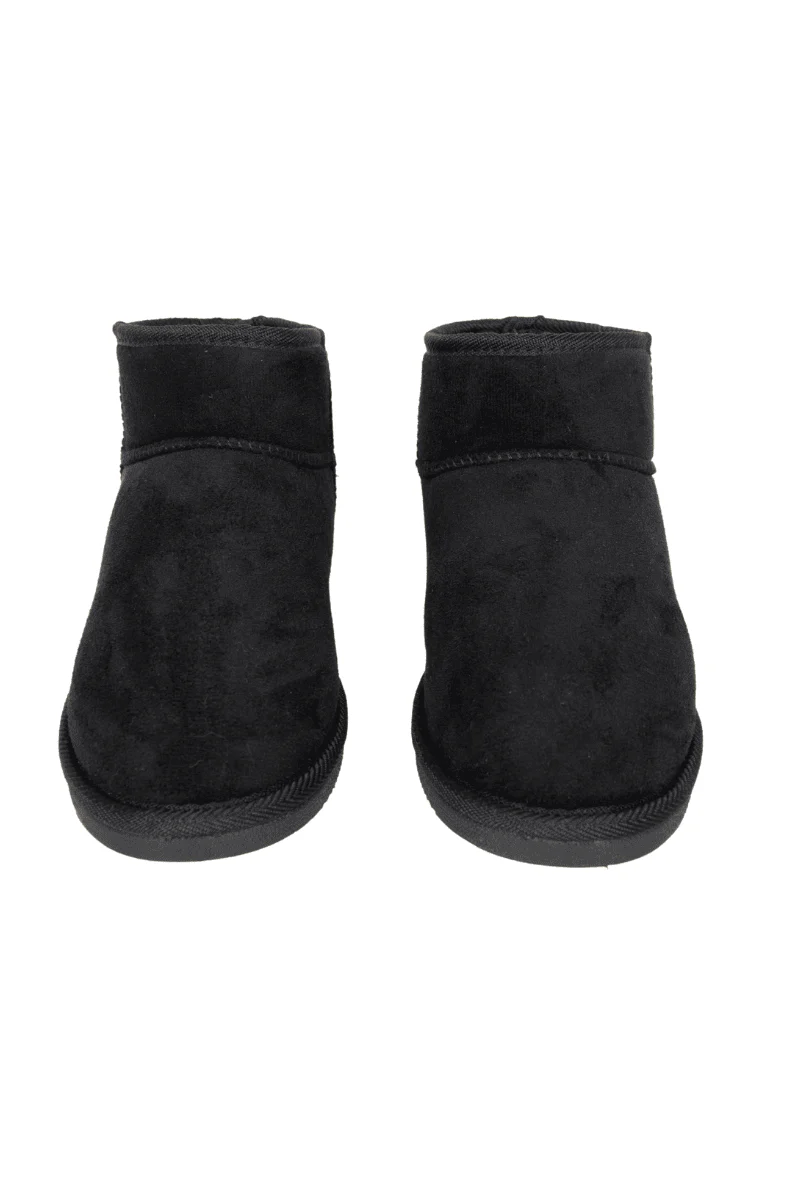 Black Fur Mini Ankle Boots for Women - Image 4