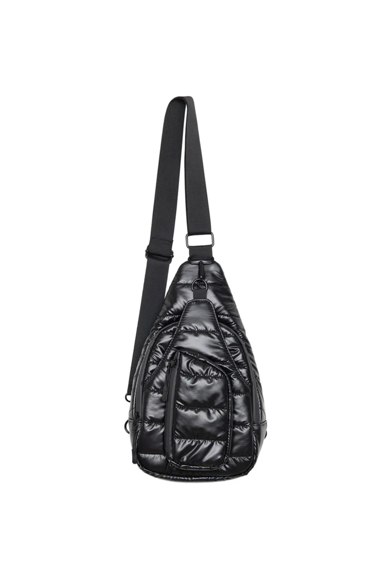 Black Metallic Sling Bag Women - Image 4