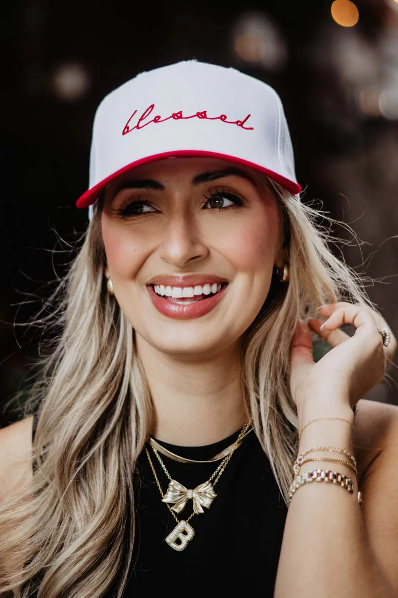 Blessed (Cursive) Two-Toned Hats - Image 3