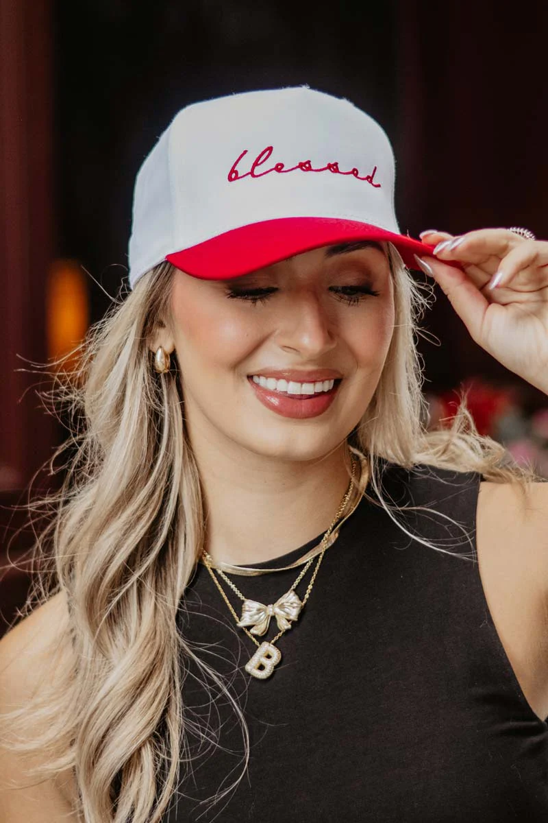 Blessed (Cursive) Two-Toned Hats - Image 5