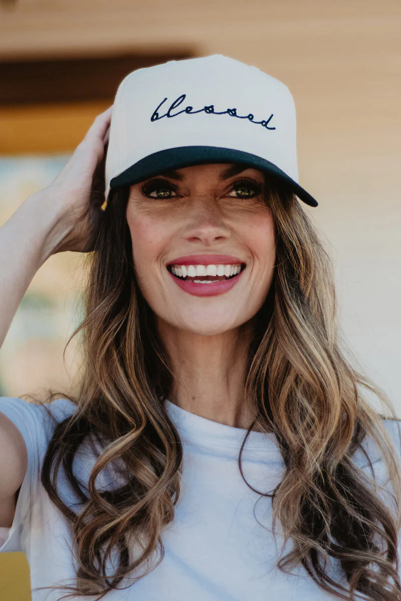 Blessed (Cursive) Two-Toned Hats - Image 7