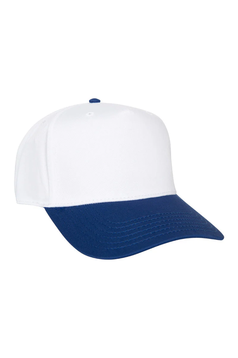 Blue and White Two-Toned Vintage Hat - Image 2