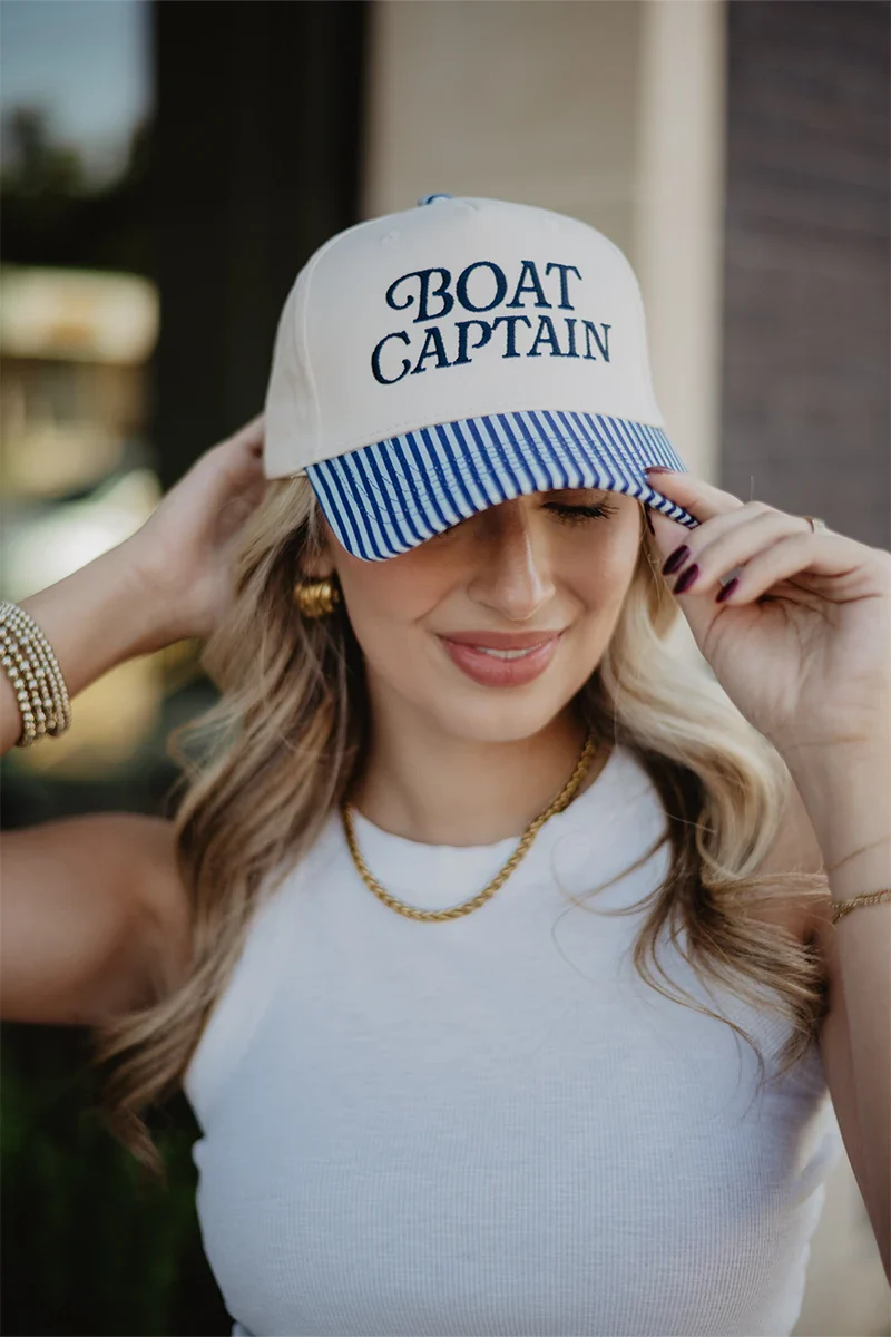 Boat Captain Two-Toned Vintage Hat
