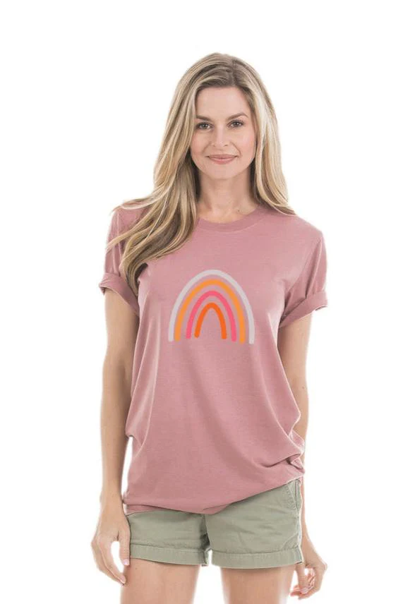 Boho Rainbow Graphic Tee - Image 2