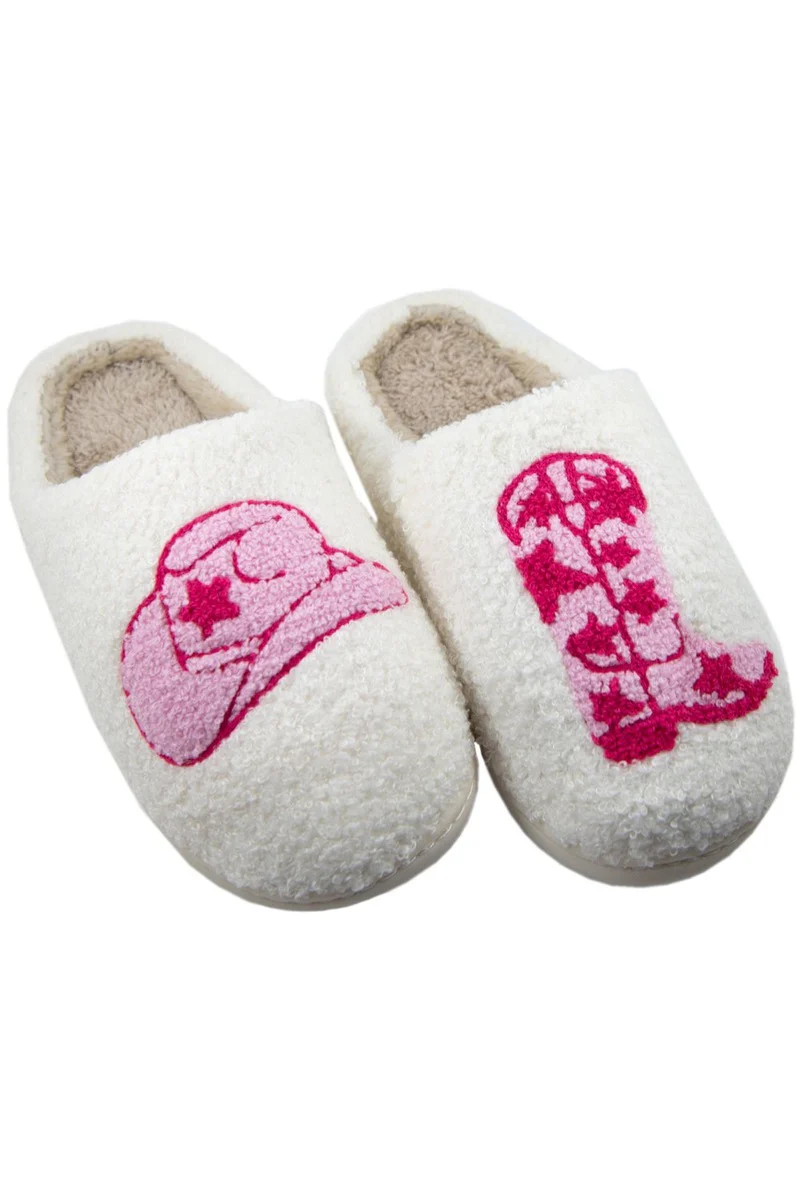 Boot and Cowgirl Hat Slippers - Image 3
