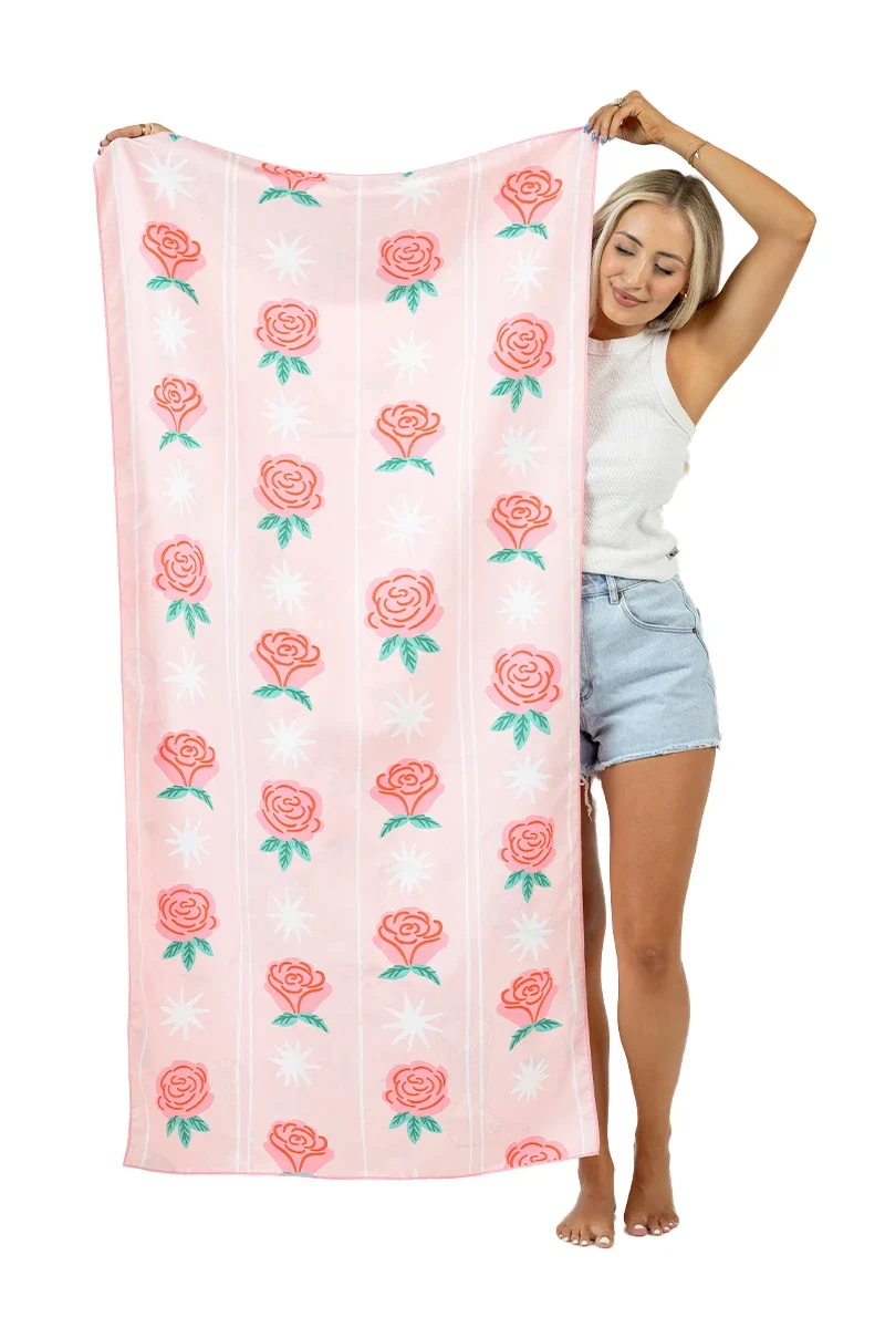 Boots and Flowers Reversible Travel Size Towel - Image 9