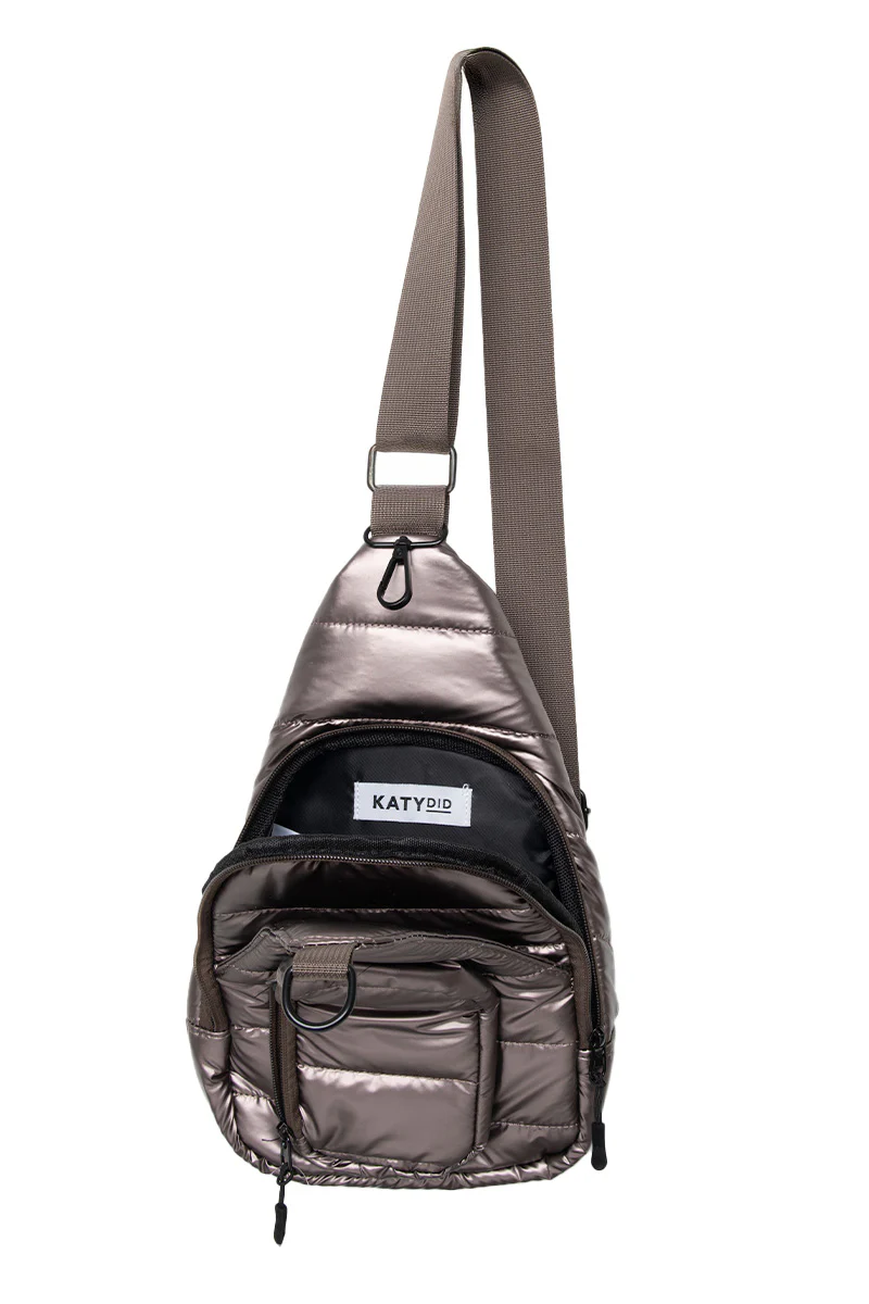 Bronze Metallic Crossbody Sling Bag - Image 6