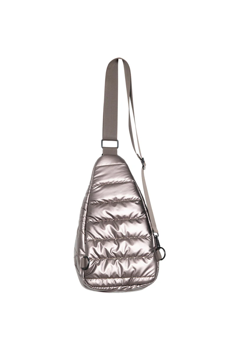 Bronze Metallic Crossbody Sling Bag - Image 7