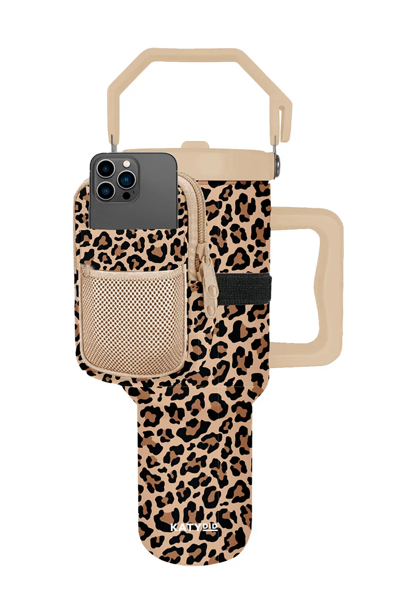 Brown Leopard Tumbler Sling Bag - Image 2