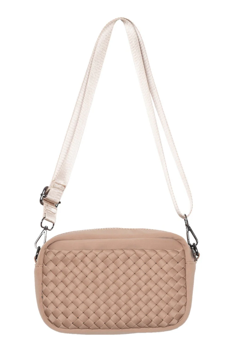 Brown Woven Crossbody Bag - Image 5