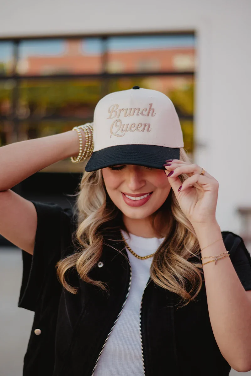 Brunch Queen Trucker Hats Vintage - Image 3