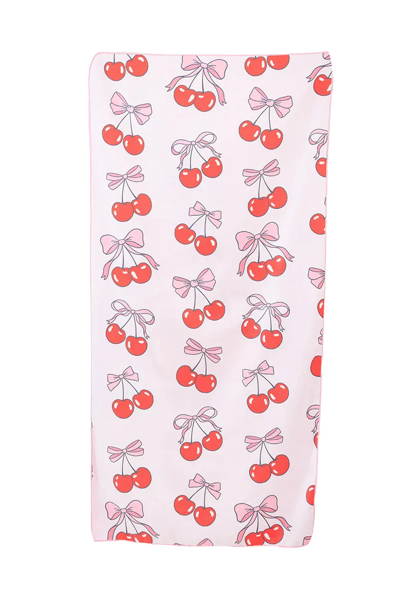 Cherry and Bow Microfiber Reversible Beach Towel - Image 7