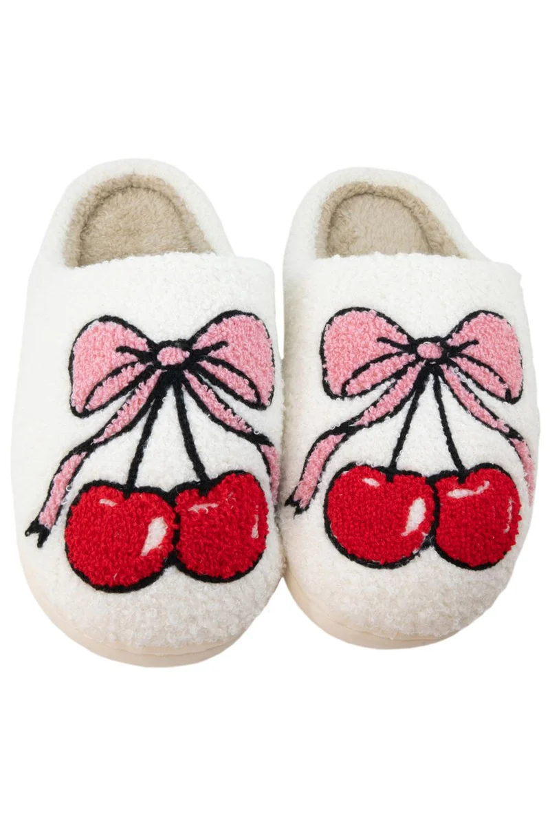 Cherry Bow Slippers Shoes - Image 3