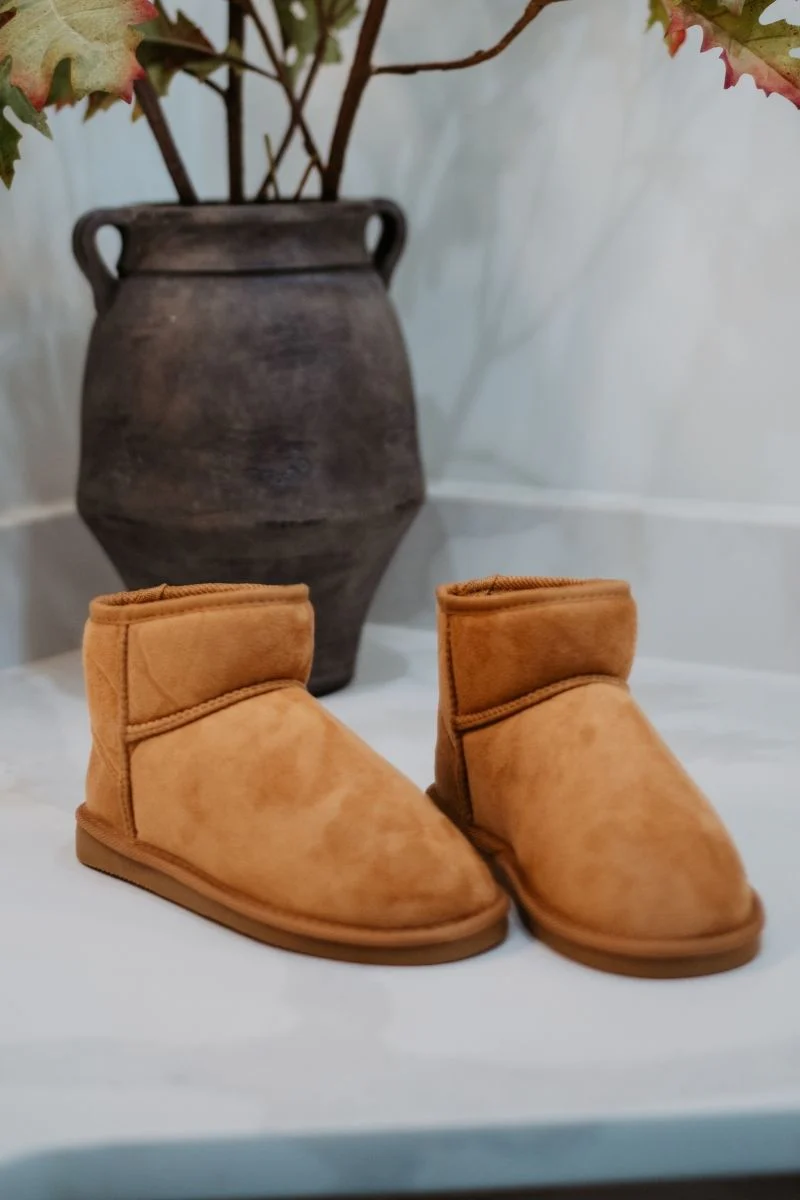 Chestnut Mini Ankle Fur Boots Women - Image 3