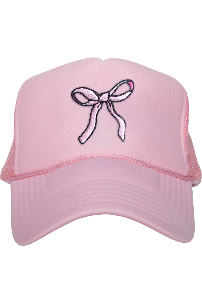 Coquette Pink Bow Foam Trucker Hat - Image 2