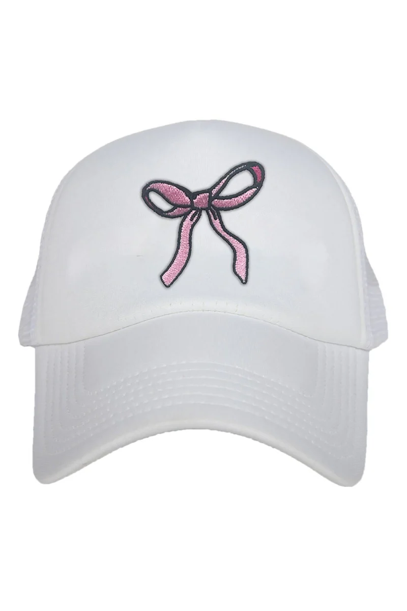 Coquette Pink Bow Foam Trucker Hat - Image 3