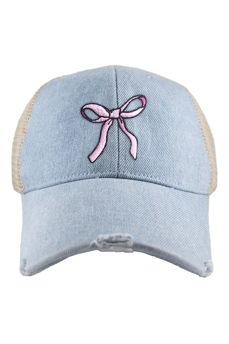 Coquette Pink Bow Trucker Hat - Image 2