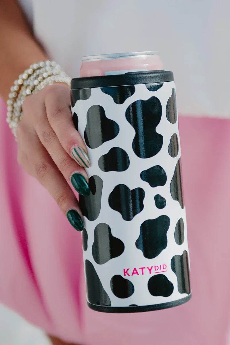 Cow Print Can Cooler Koozie - Image 2