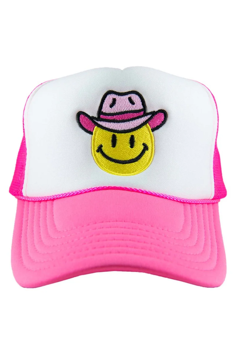Cowboy Happy Face Foam Hat - Image 3