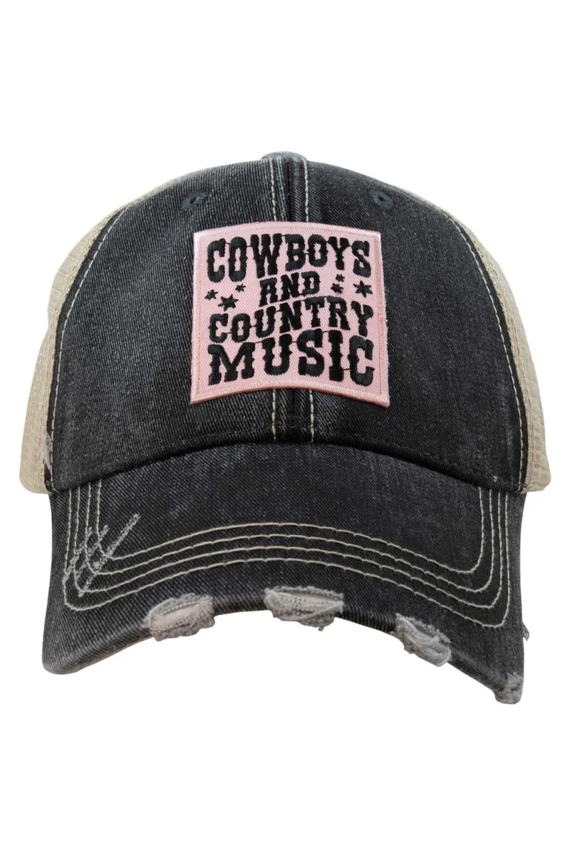 Cowboys & Country Music Pink Patch Trucker Hat - Image 2