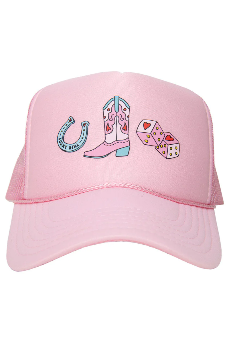 Cowgirl Boot Horseshoe and Dice Foam Hat - Image 3