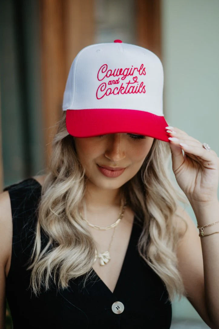 Cowgirls and Cocktails Two-Toned Vintage Hat - Image 2