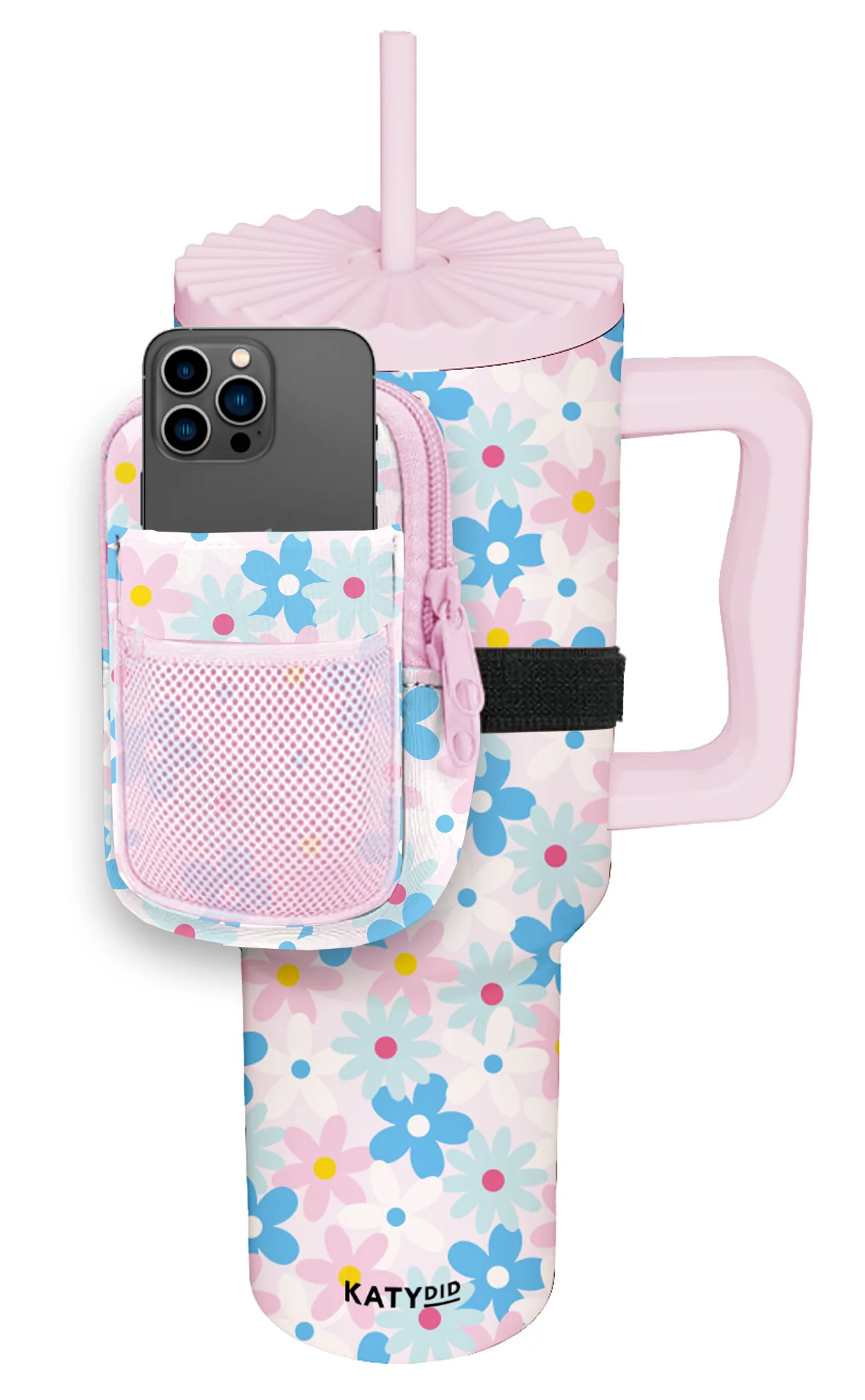 Dainty Florals Pink Tumbler Pouch Bag - Image 2
