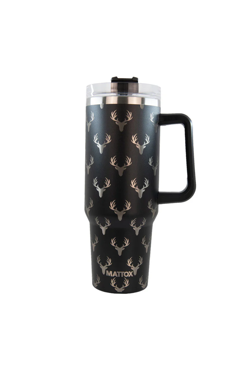 Deer All Over Black Tumbler for Men - Image 3