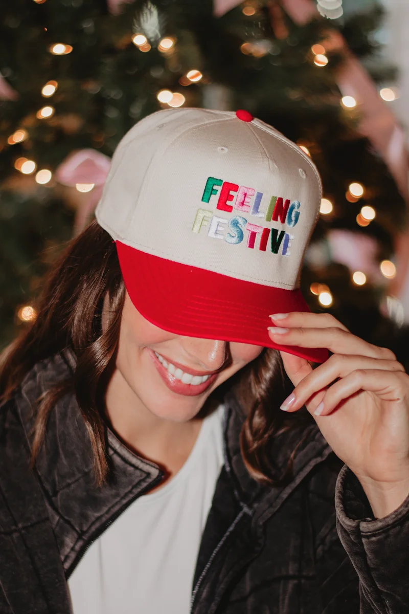 Feeling Festive Vintage Trucker Hats for Women - Image 2