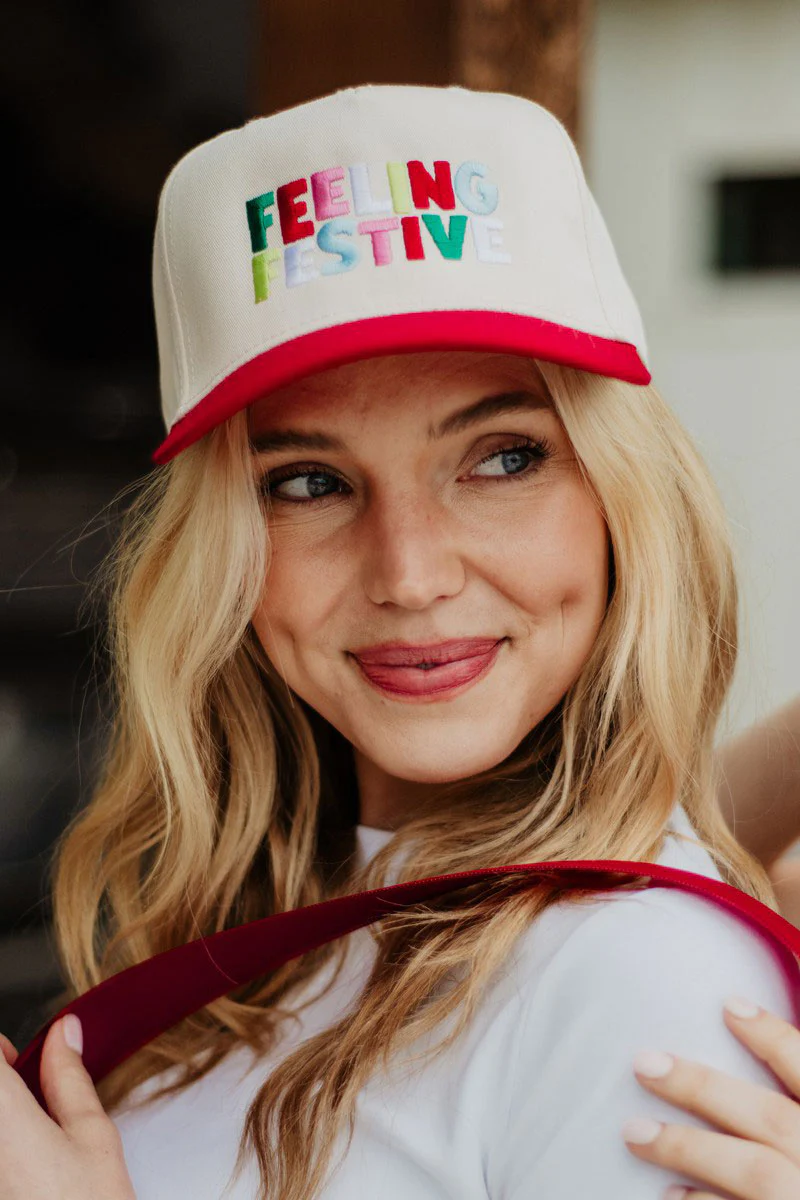 Feeling Festive Vintage Trucker Hats for Women - Image 3
