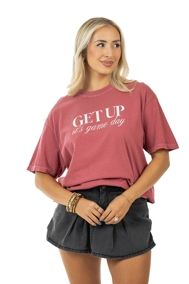 Get Up It's Game Day Graphic Tee for Women - Image 10