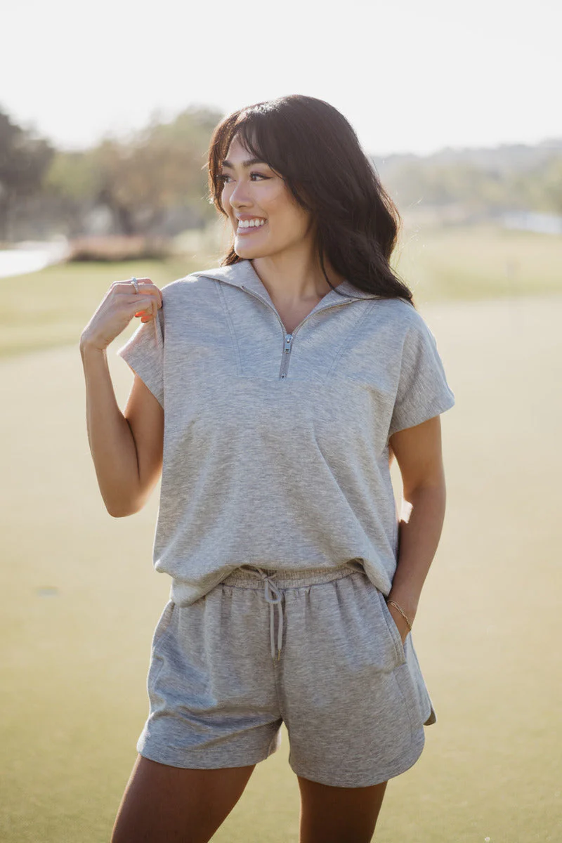 Gray Lounge Short Set - Image 5