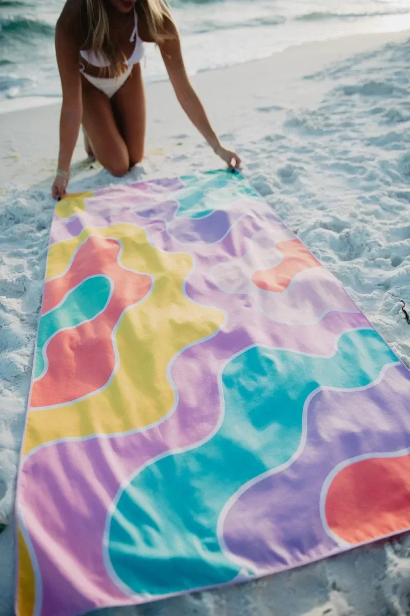 Groovy Flower Microfiber Reversible Towel - Image 3