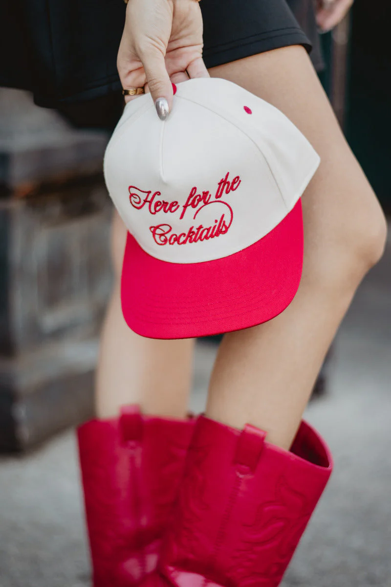 Here For the Cocktails Retro Two-Toned Hat - Image 5